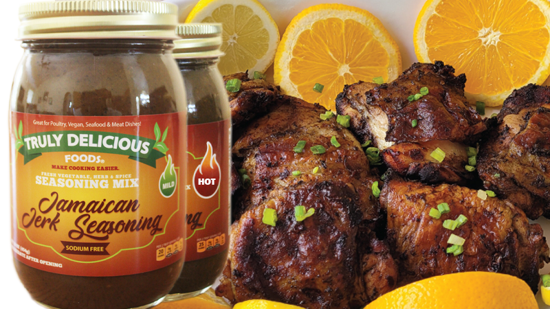 Jamaican jerk mild seasoning on a white background