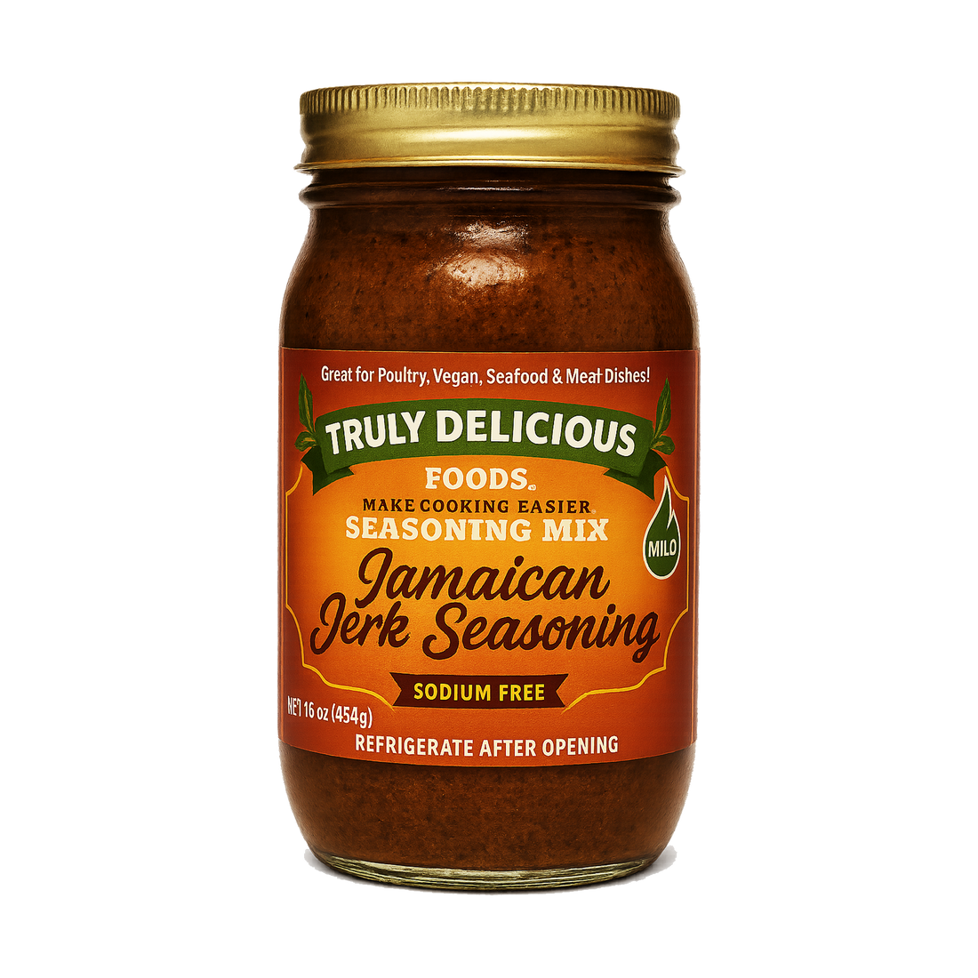 Jamaican jerk mild seasoning on a white background