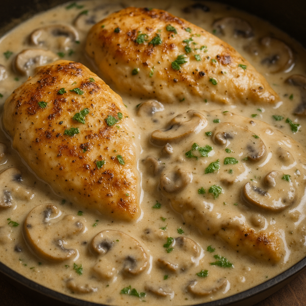 Garlic Cream Of Mushroom Chicken