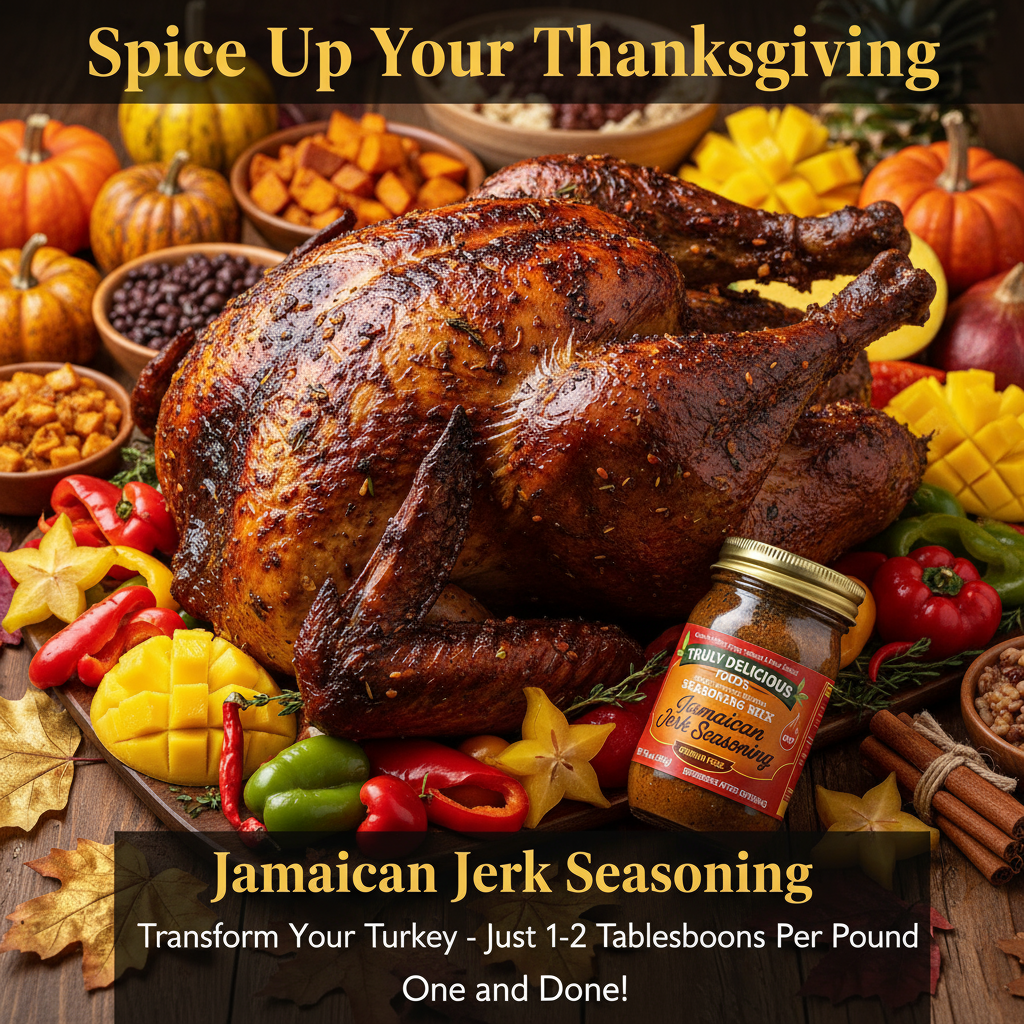 Jamaican jerk mild seasoning on a white background