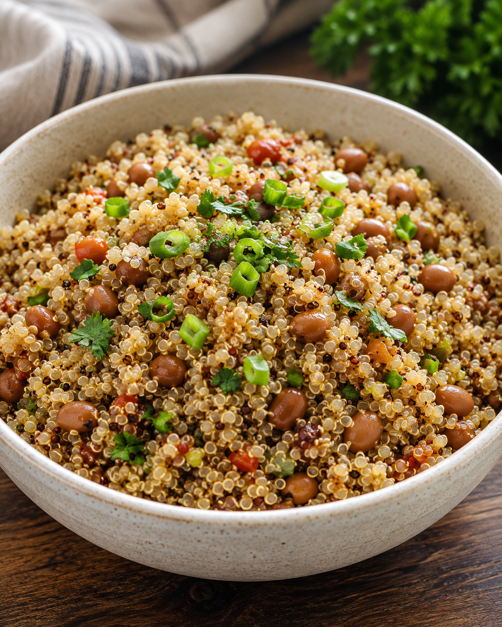 Coconut Quinoa with Gungo Peas