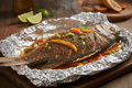 Steamed Jerk Fish in Foil - Reversed